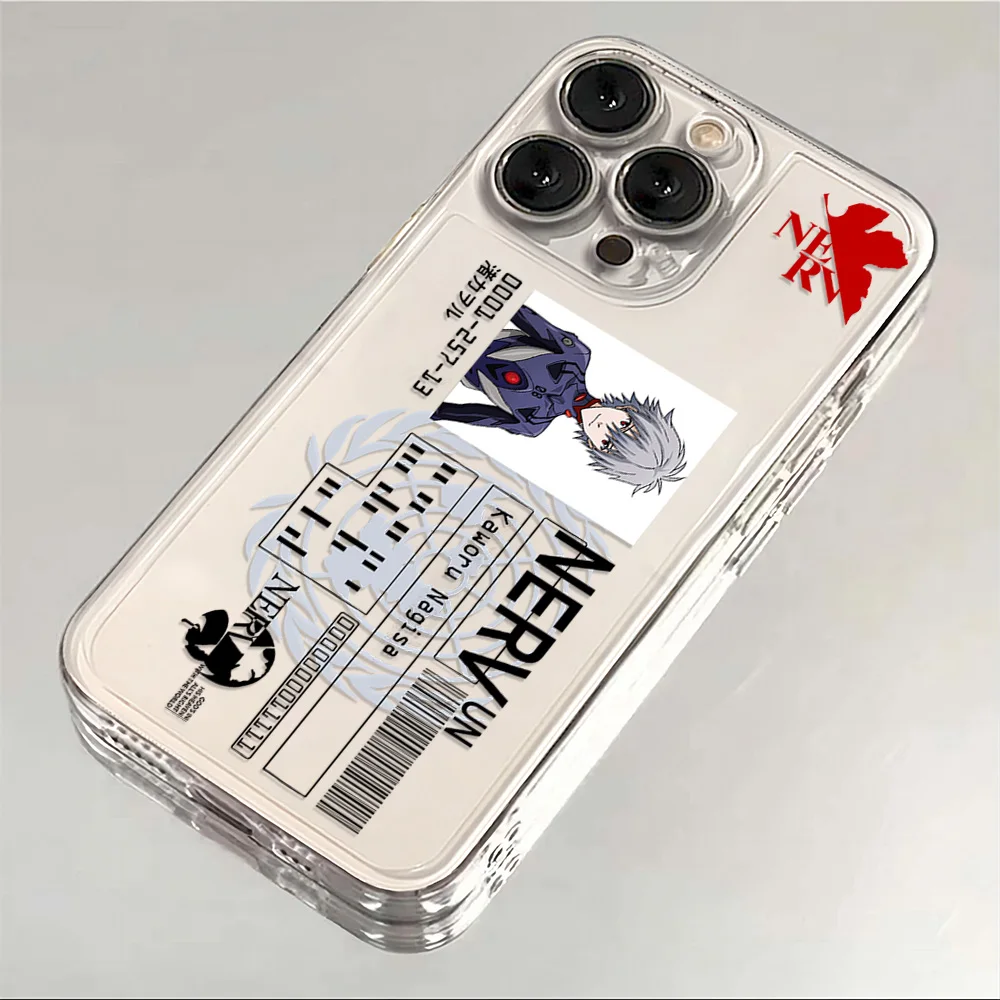 Cool E-Evangelions Phone Case For iPhone 16e 16 15 14 13 12 11 Mini Pro Max X XR XSMax 7 8 Plus Transparent Soft TPU Back Cover - náhled 4