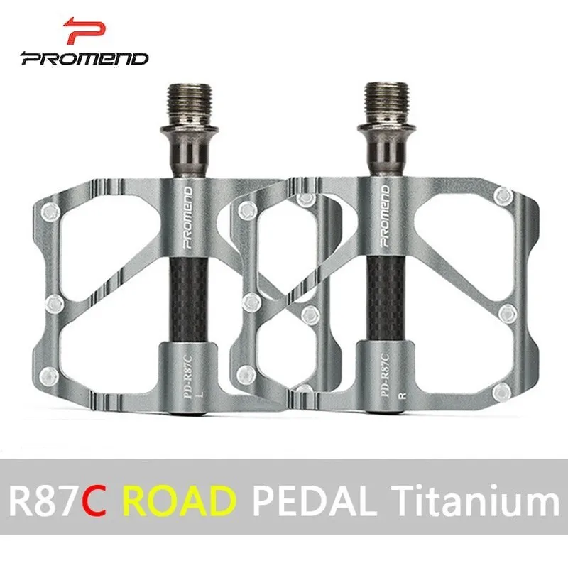 PROMEND Bike Pedals Quick Release Mtb Bicycle Pedals Anti-slip Ultralight Mountain Road Cycling Pedals Carbon Fiber 3 Bearings