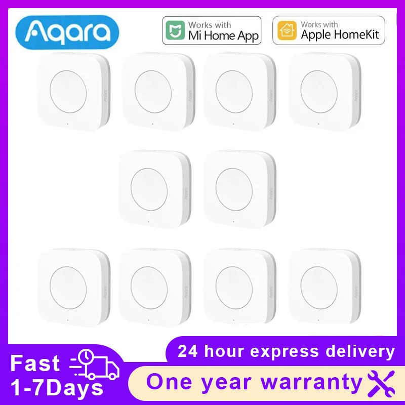 Aqara Smart Wireless Mini Switch Sensor Zigbee Connection Remote One Key Control Button Home Security Work With Mi Home Homekit