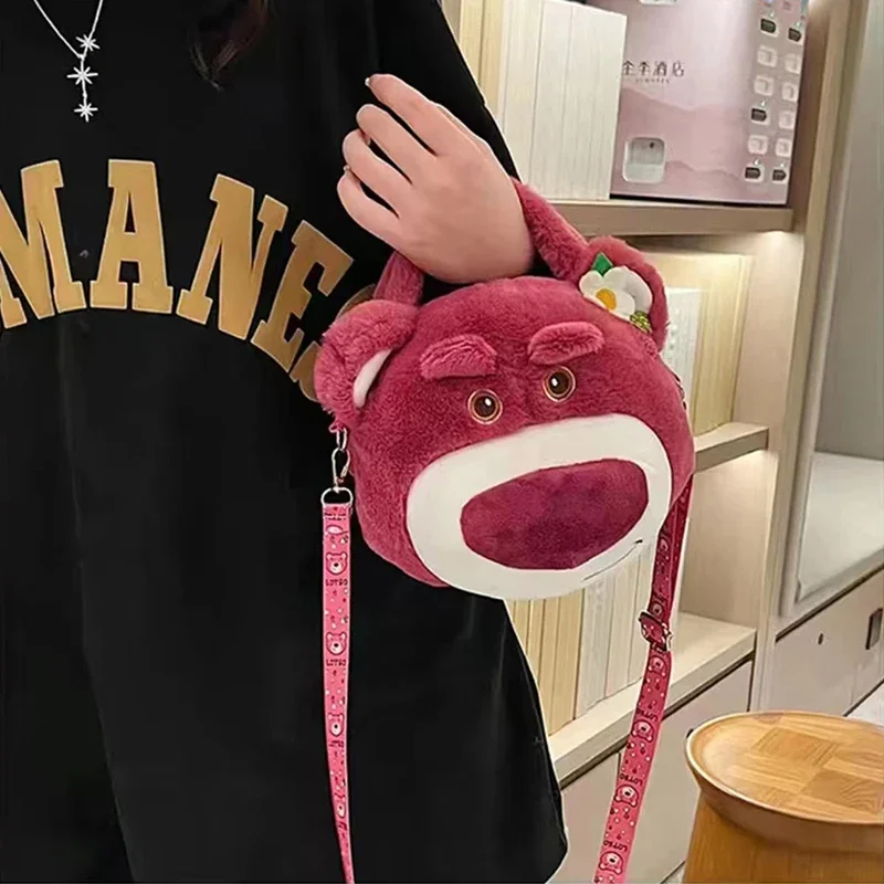 Disney Toy Story Handbag, carteira de pelúcia macia, bolsa bolsa bolsa, Lotso, aniversário, melhor presente para crianças, menina, crianças, jovem