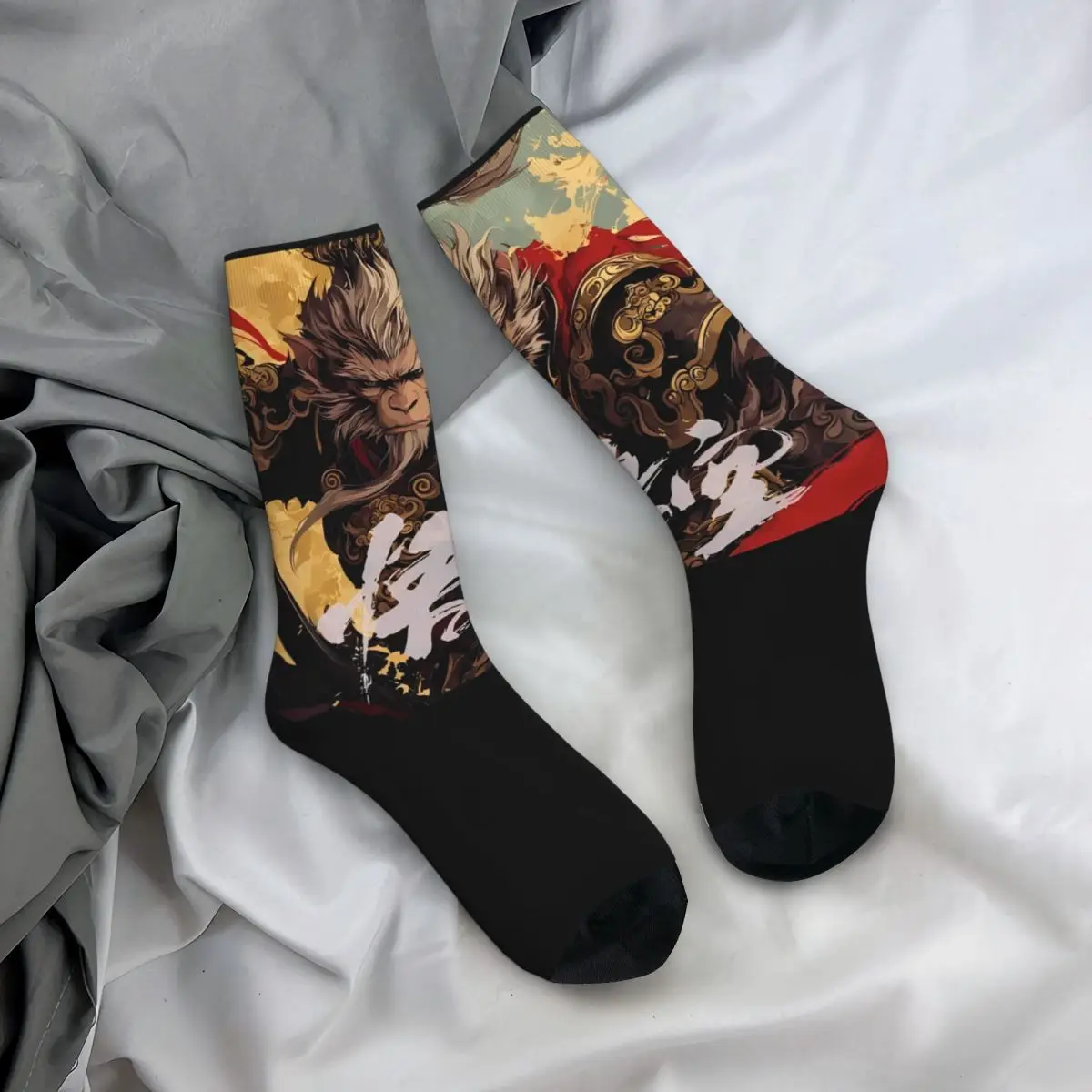 Hip-hop Women Men Black Myth Wukong Video Game Dress Socks Funny Gaming Accessories Football Socks Super Soft Best Gifts