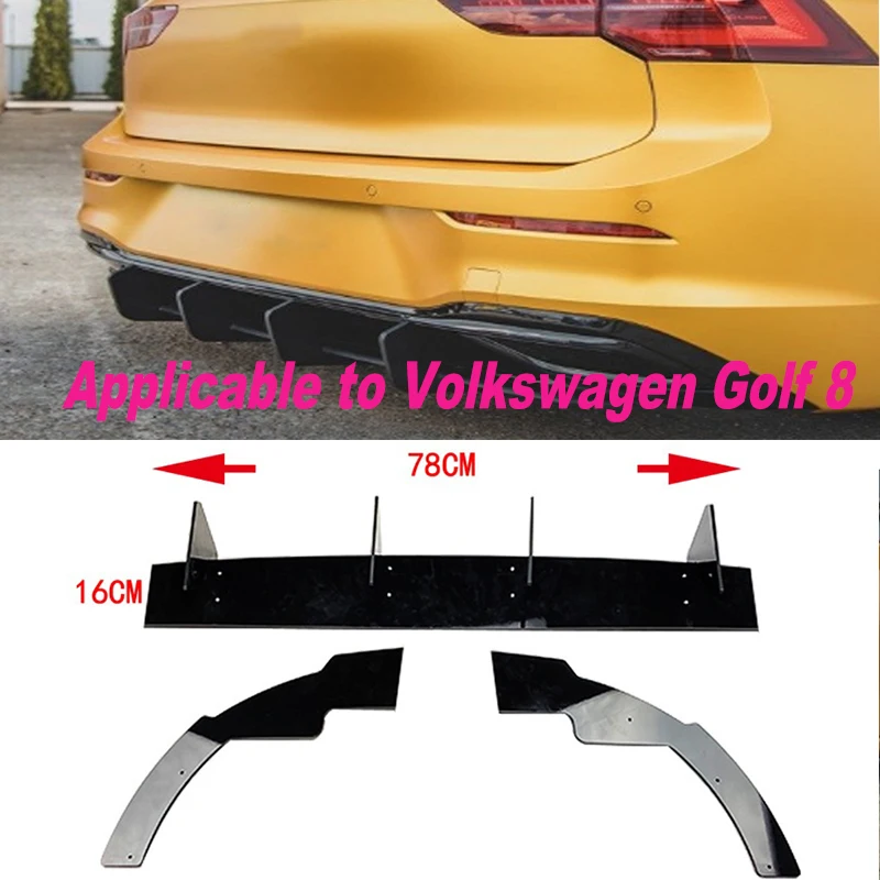 Applicable to Volkswagen Golf 8 High 8 Pro Golf Mk8 2021 + Tail Lip Rear Lip Rear Blade Spoiler Modification