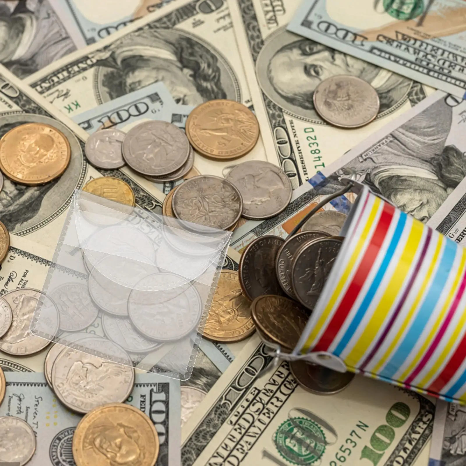 40 ชิ้นเงินกระเป๋าคอลเลกชันโปร่งใส PVC Badge เหรียญเก็บชิ้นสกุลเงินกระเป๋าสะสมของขวัญแบบพกพาอัลบั้ม