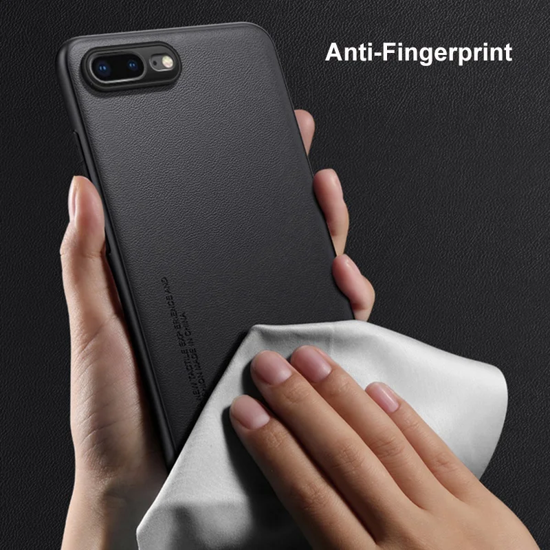 Luxury PU Leather Case For iPhone 7 8 Plus Back Cover Matte Silicone Full Protection Phone Case For iPhone 7 Plus 7Plus Coque