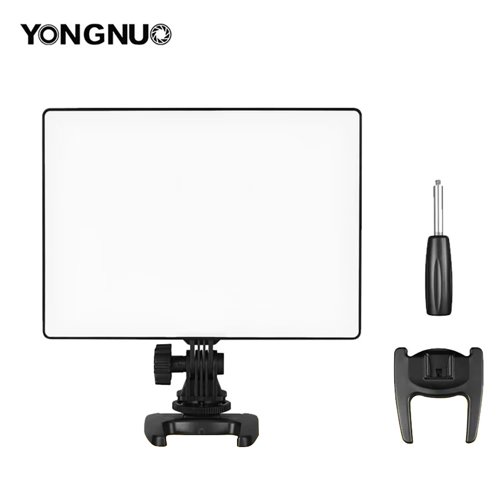 Yongnuo yn300 ar led luz de vídeo ultra-fino fotografia painel de iluminação 3200-5500k temperatura de cor para canon nikon sony câmera