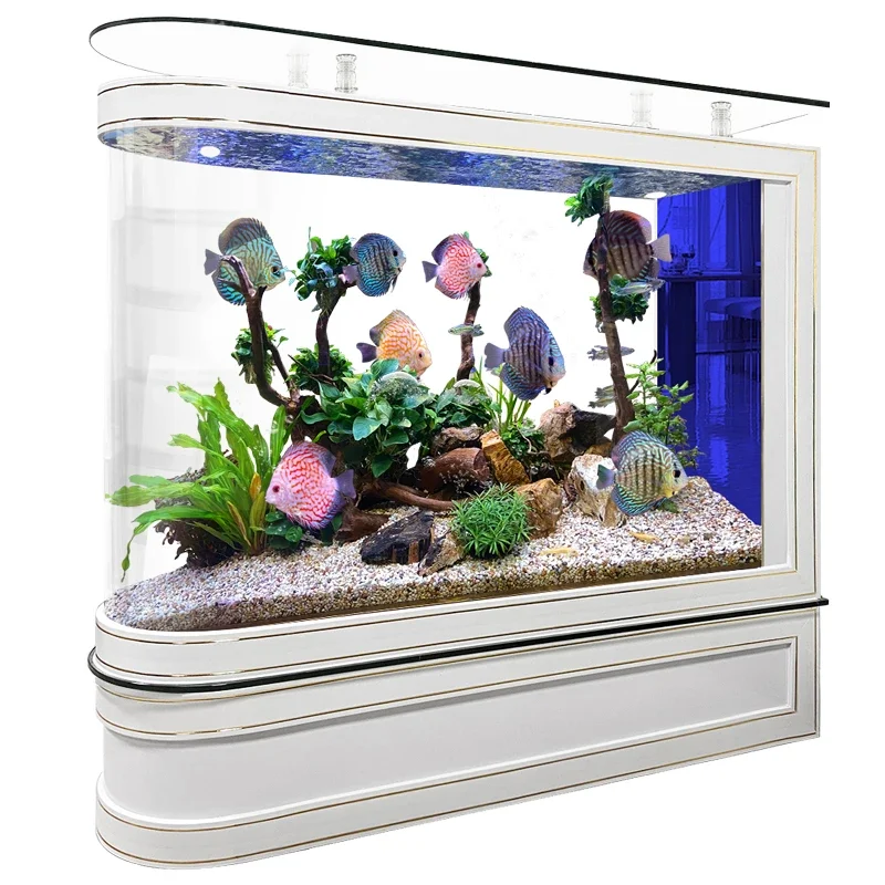 

Water-free household fish tank new medium and large floor partition screen landscaping aquarium