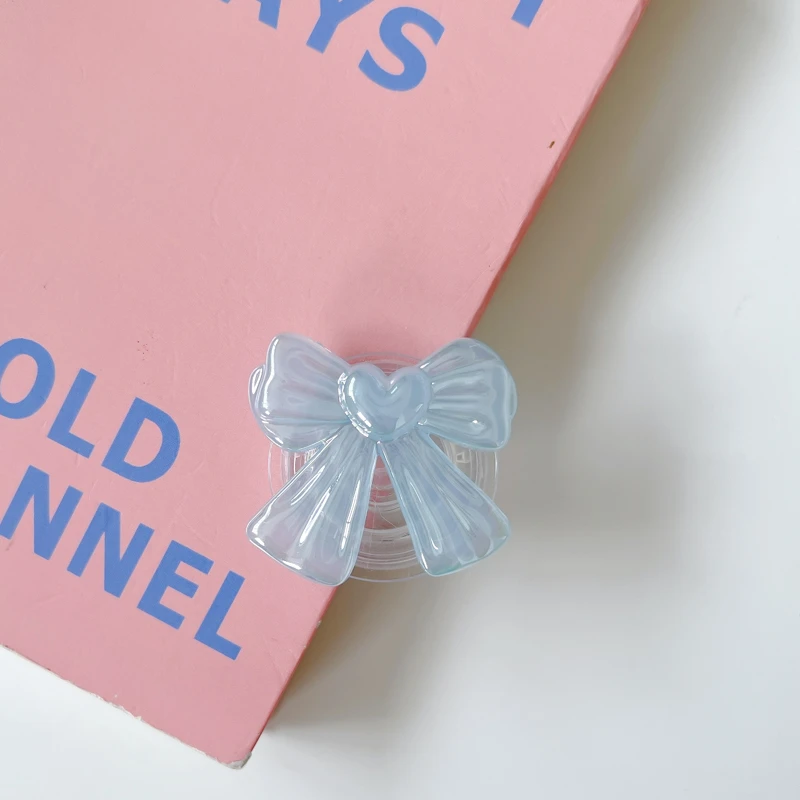 Dudukan Ponsel Griptok Busur 3D Simulasi Makanan untuk IPhone Samsung Universal Dudukan Pegangan Ekspansi Aksesori Lucu Korea