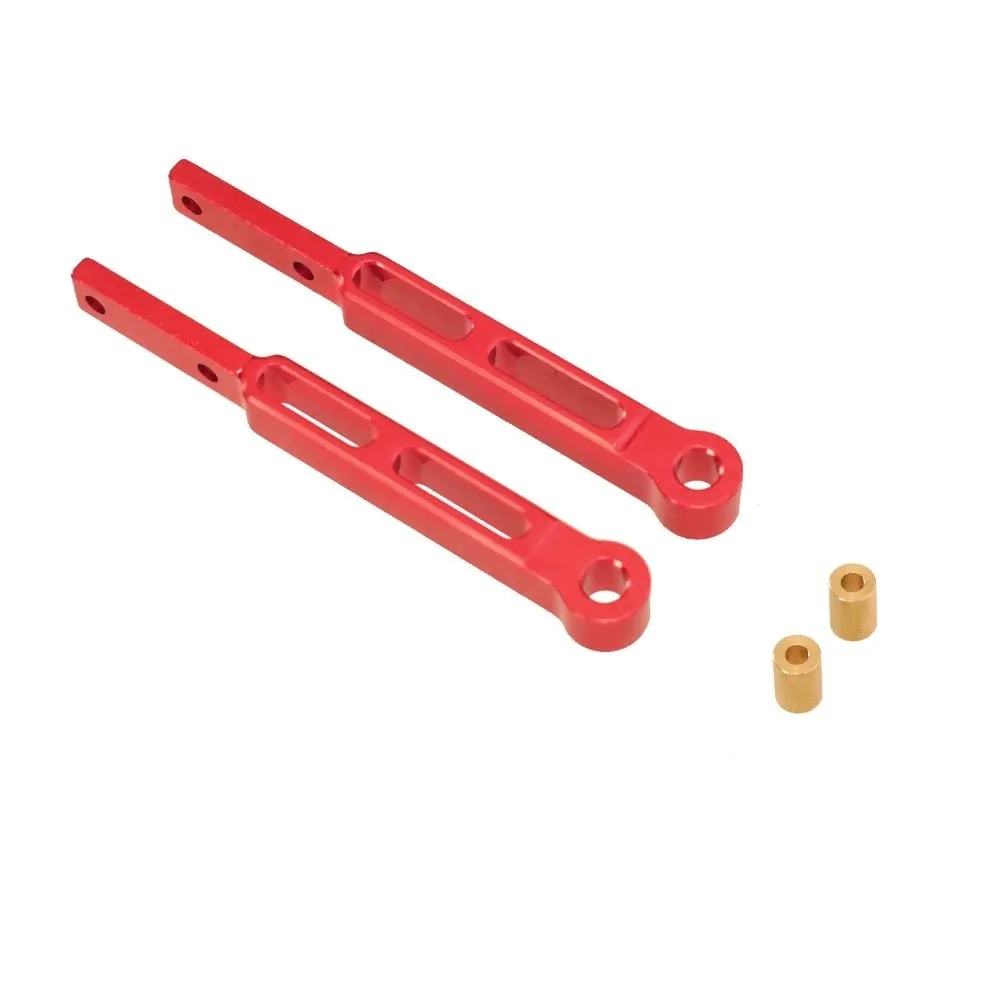 6pcs Metal RC Car OP Rear Axle Durable Black Red Silver Leaf Spring Modified Rod Fastenings Kit Fixing Plate Kit RC Accessories