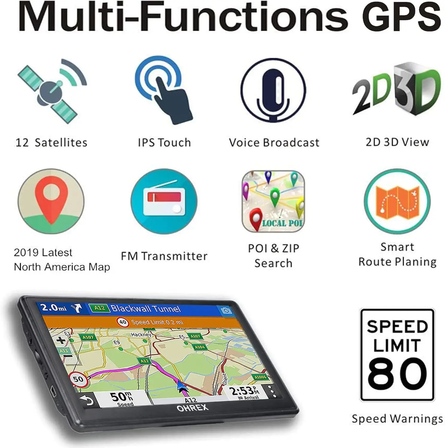 N900 GPS Navigator لسيارة الشاحنة، 9 بوصة GPS Truck Driver Commercial، Trucker GPS لشبه شاحنة 2025، تحديثات خريطة مدى الحياة، جديد