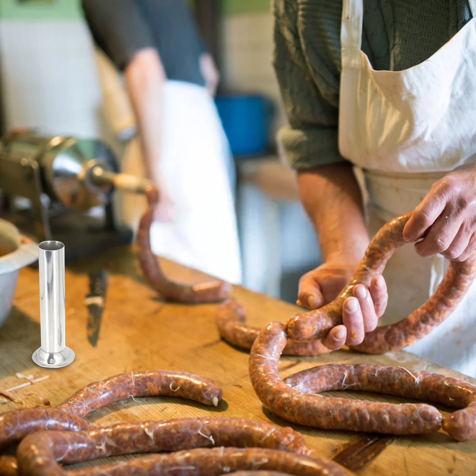 

4 PCS Stainless Steel Sausage Making Tool Sausages Vertical Type Funnel Production Parts Meat Professional Filling Tube