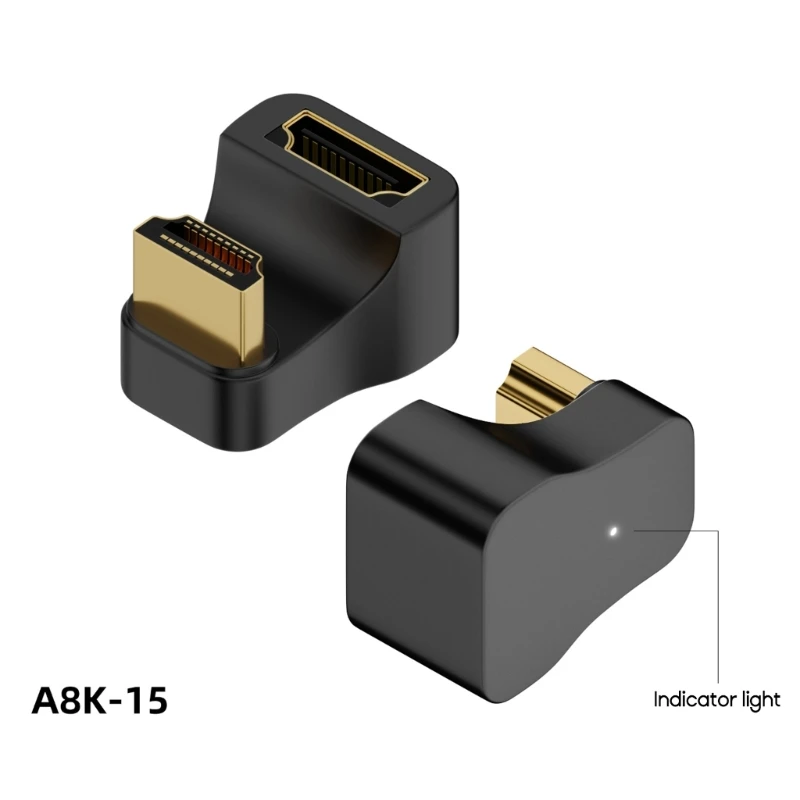 180Degree 8K Male to Female Converter U-shaped Adapter Connector