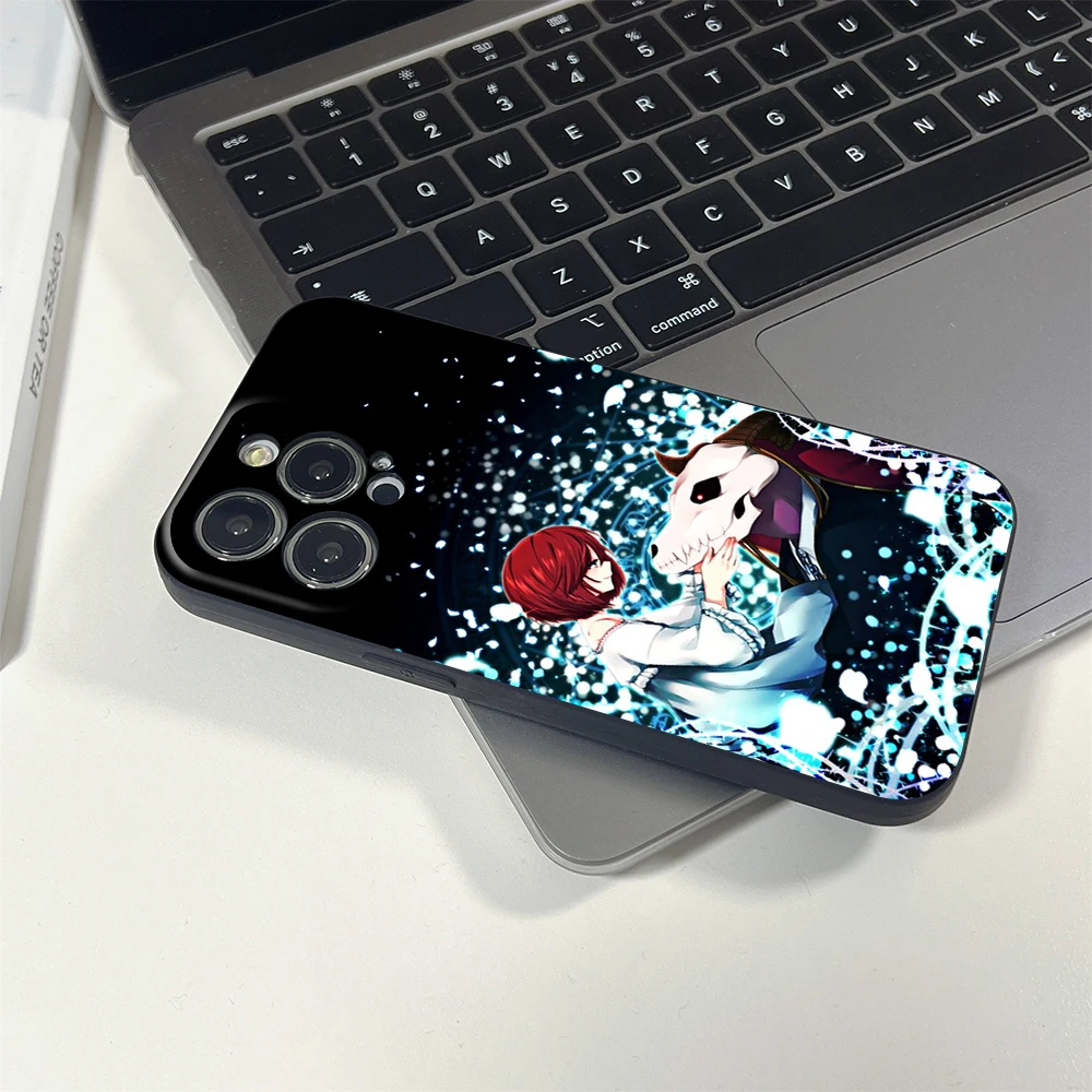 For IPhone14 Pro Anime Ancient Magus Bride Phone Case for IPhone 12 13 14 Pro XR XS MAX Iphone Black Covers