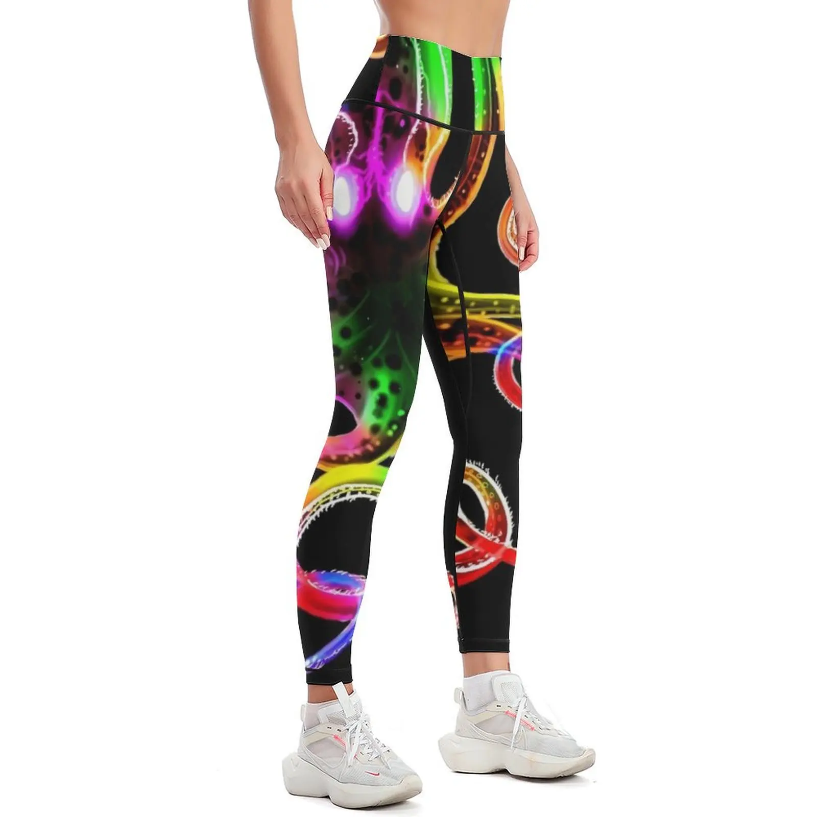 Rainbow Octopus Glow Leggings sports for push up sport pants Golf wear Female legging pants Womens Leggings