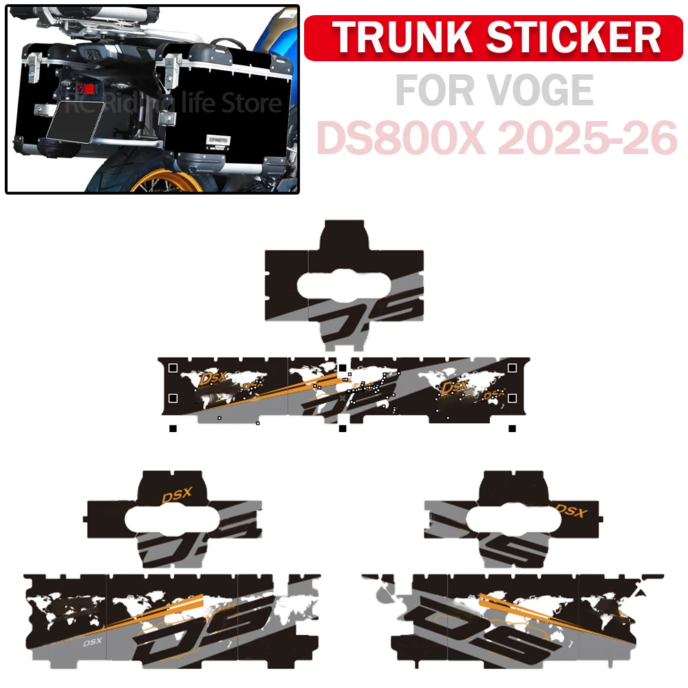 

For VOGE DS800X DSX800 800DSX DS 800X Motorcycle Stickers Top Case Panniers Protective Decals Aluminum Luggage Box Decor Sticker