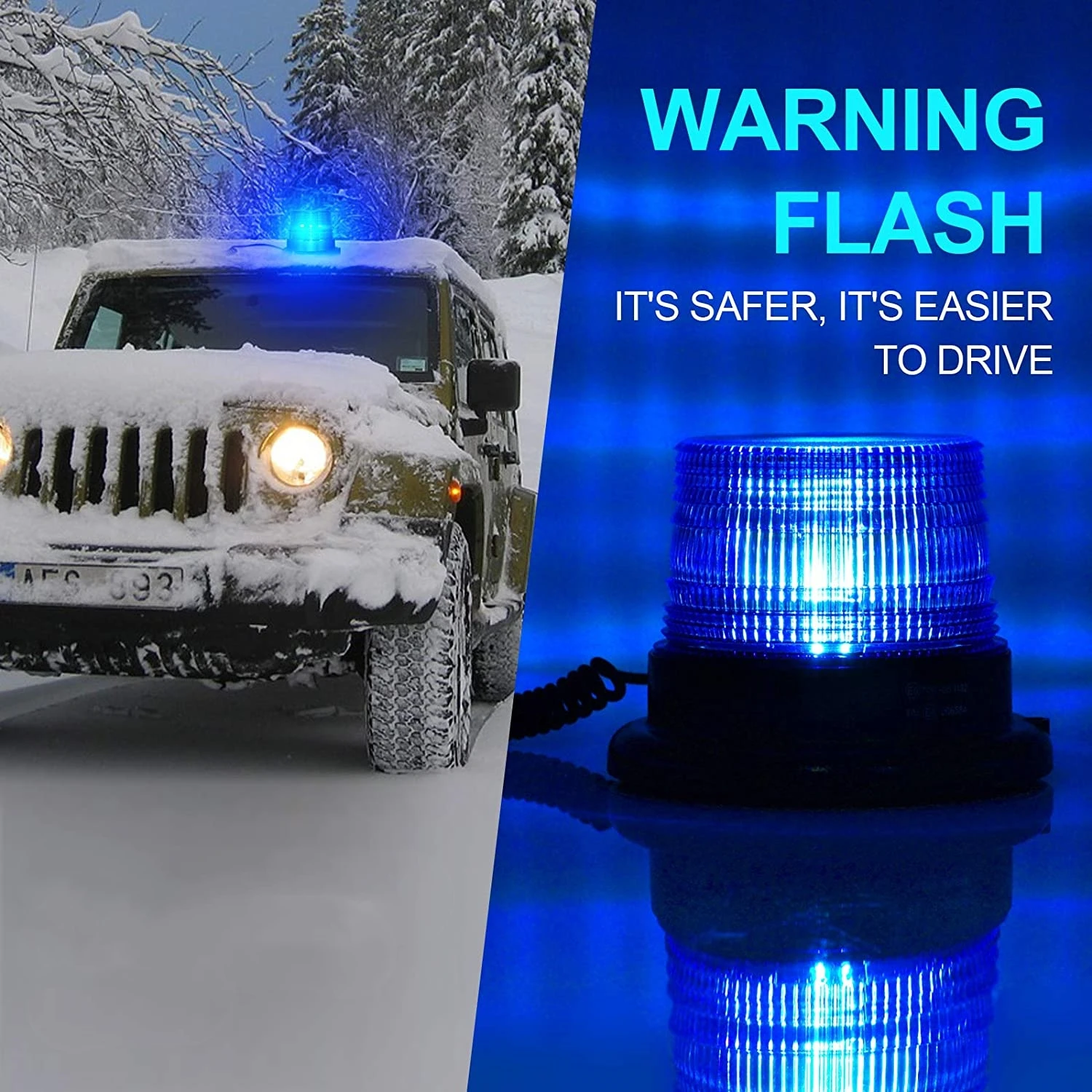 Blue Amber Red LED Strobe Warning Light Car Roof Emergency Flashing Light Tower Truck Vehicle Beacon Lamp Traffic Light 12V/24V
