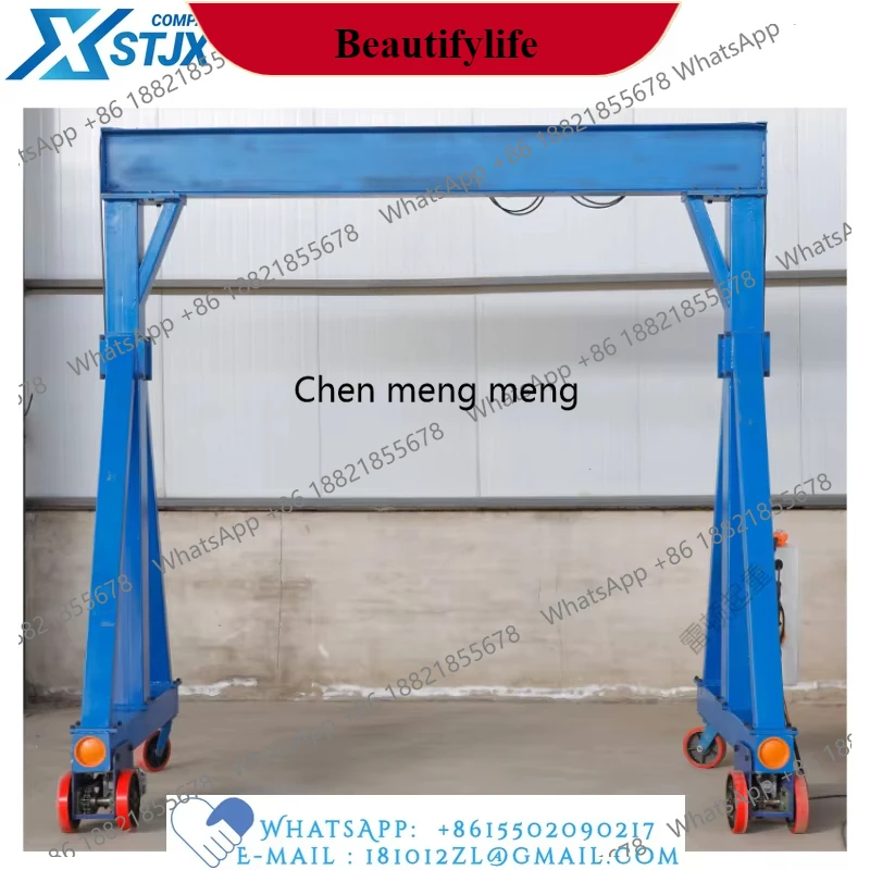 z189 Gantry crane lifting and lifting movable electric simple I beam hanger crane 3 tons 5 tons small gantry crane