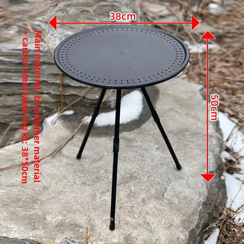 Camping Round Table,Detachable Portable ,Height Adjustable Table for Outdoor Garden Bedroom,Ultralight Travel Table