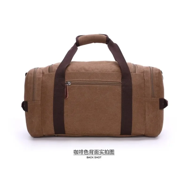 Retro Travel Tote Bag Canvas Large Capacity Shoulder Crossbody Bag Handbag Luggage Bag Sports Multi-function Weekend Travel Bags