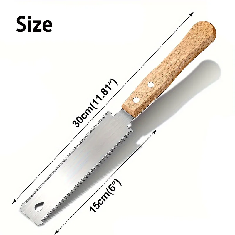 Hand Saw 6-inch Double-sided Saw Flexible Blade for Flush Cutting Suitable for Household Woodworking Tools Saws