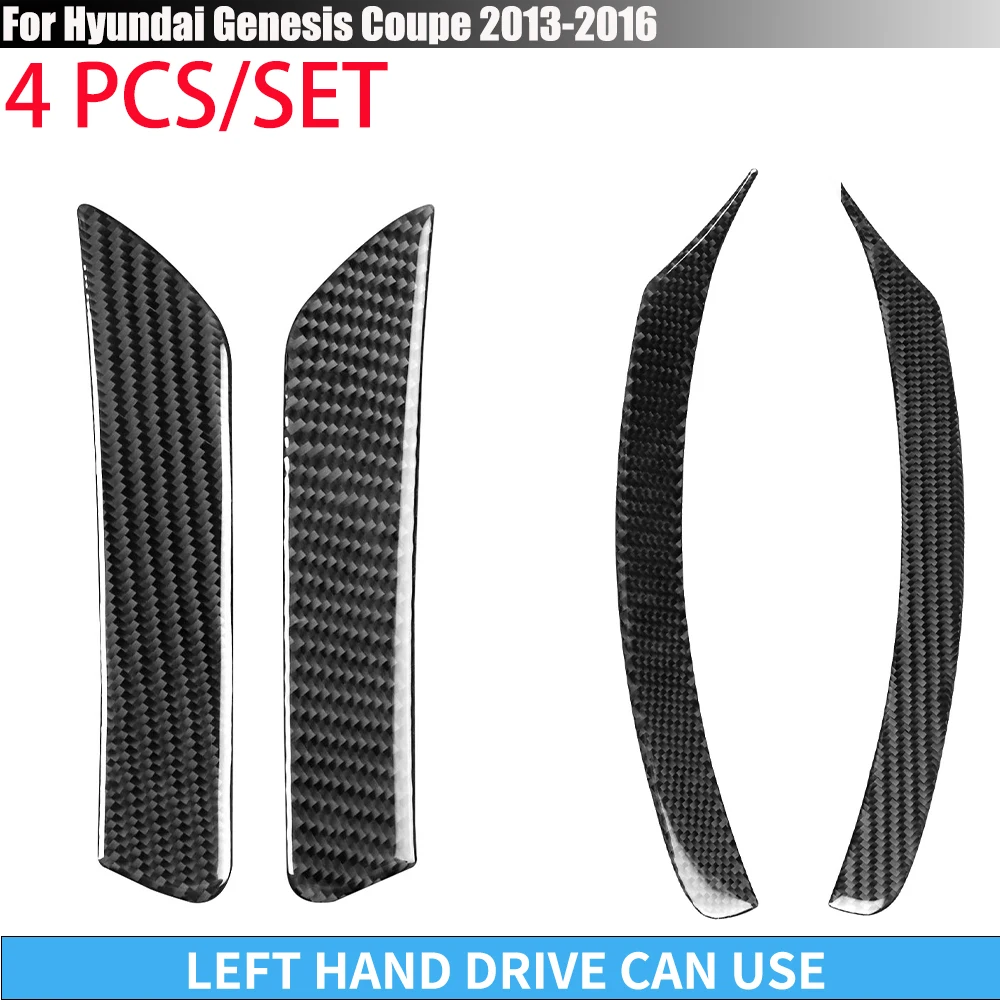 

For Hyundai Genesis Coupe 2013-2016 Carbon Fiber Door Handle Door Storage Decorative Trim Car Accessories Interior Cover Sticker