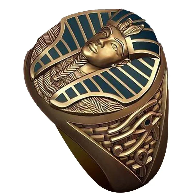 New jewelry black oil Egyptian pharaoh creative mysterious men's ring