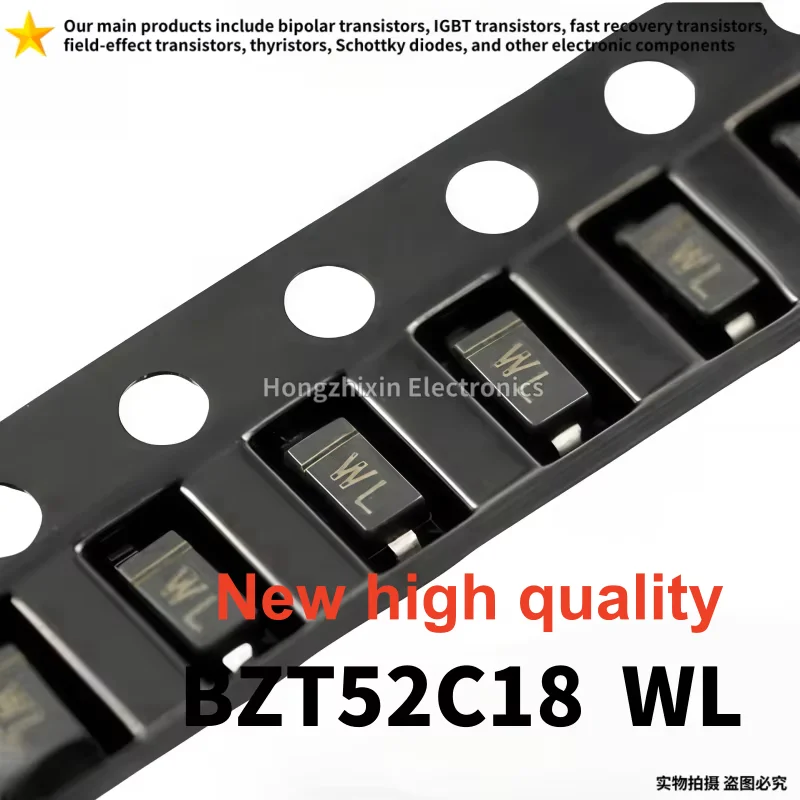 100PCS MM1Z18V BZT52C18V SOD-123 18V 1206 zener diode
