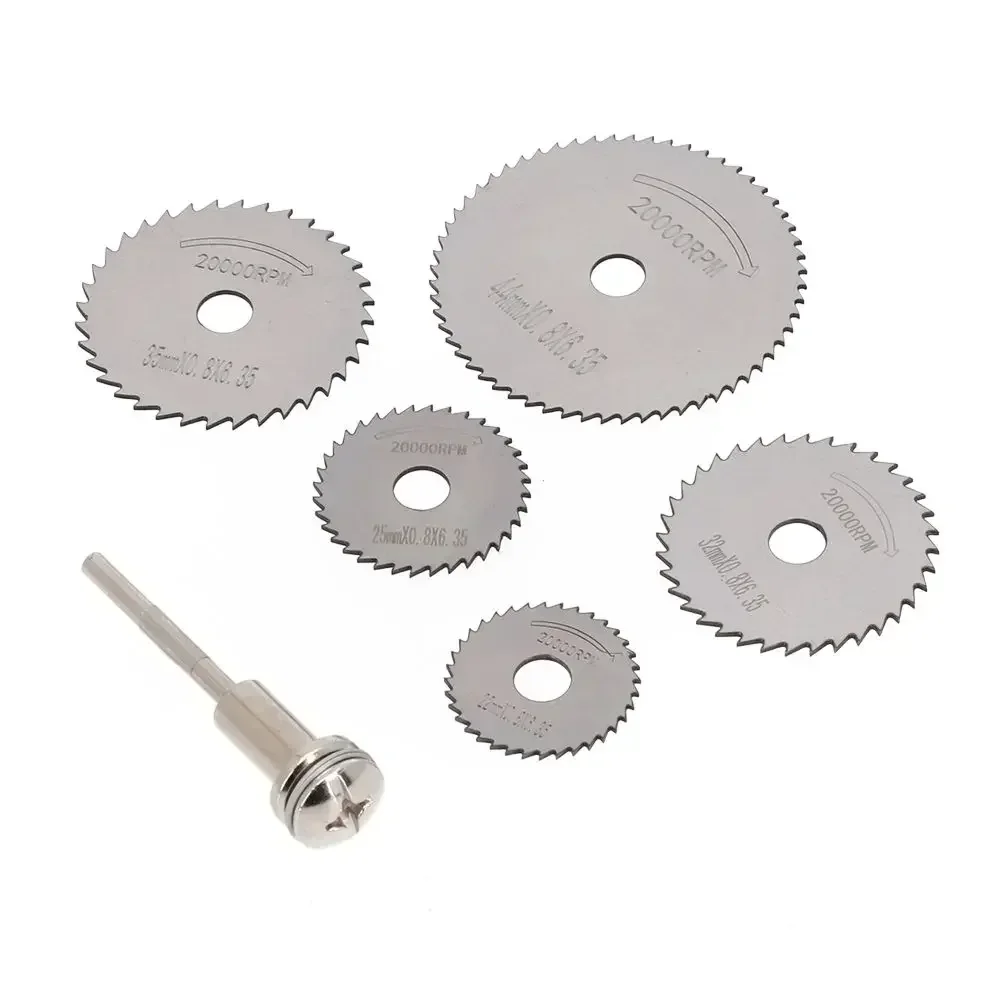 

5pcs Mini Circular Saw Blade Set HSS Cutting Disc Rotary Tool Accessories For Compatible Wood Plastic Aluminum