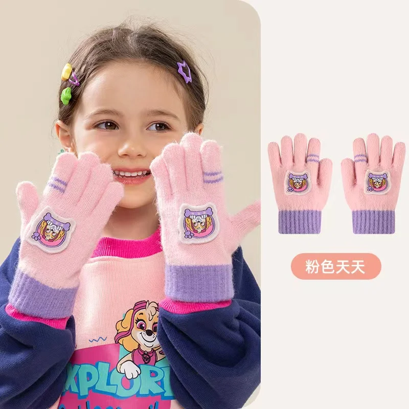 Genuine Paw Patrol Gloves For Girl Boy Autumn Winter Glove Skye Everest Chase Non Slip Breathable Mitten Christmas Gift