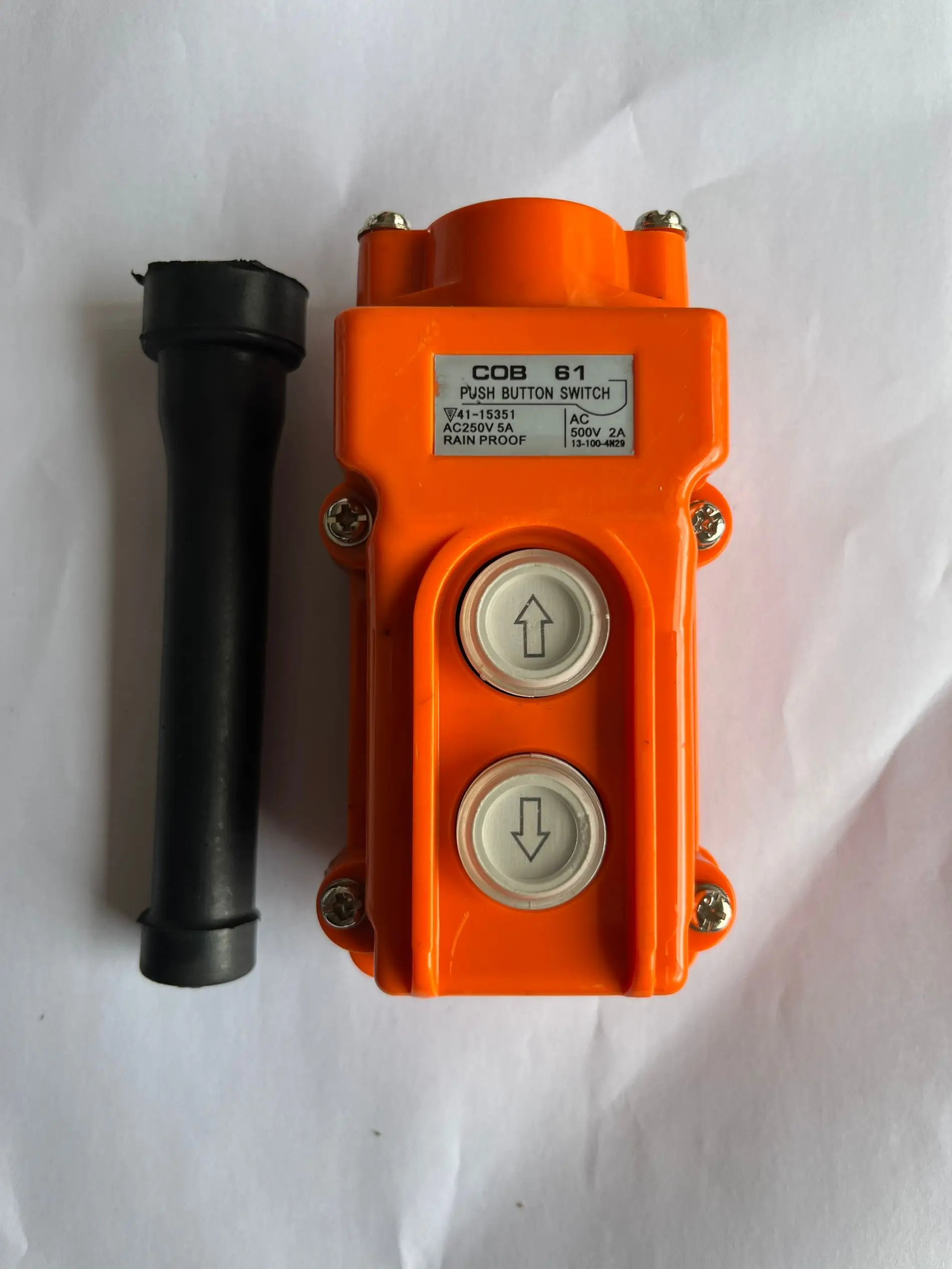 Hoist Crane Pendant Pushbutton Switch Up-Down Heavy Duty Rain Proof Button 4 COB-61 COB-62 COB61 COB62