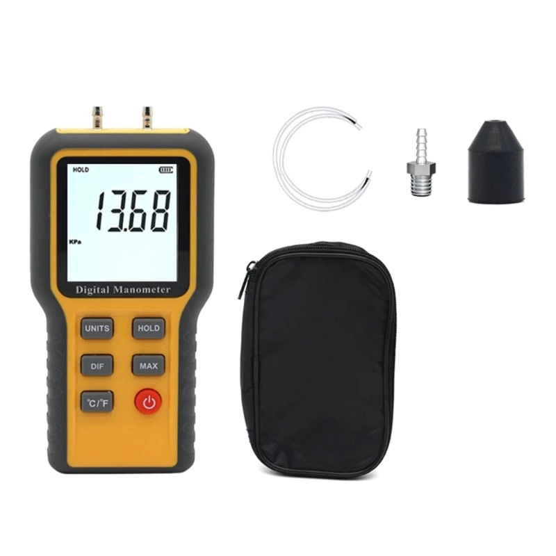 HVAC Digital Manometer Pressure Tester Manometer Large Large Display Pressure Measuring Device(Battery NOT Included)