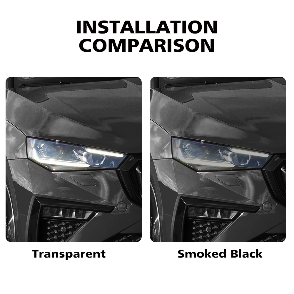 Für Skoda Scala MK1 2019-2026 Hochglanz Rauchschwarz Vorgeschnittene TPU Scheinwerferschutzfolie PPF Kit Kratzfeste Vinylfolie Abdeckung