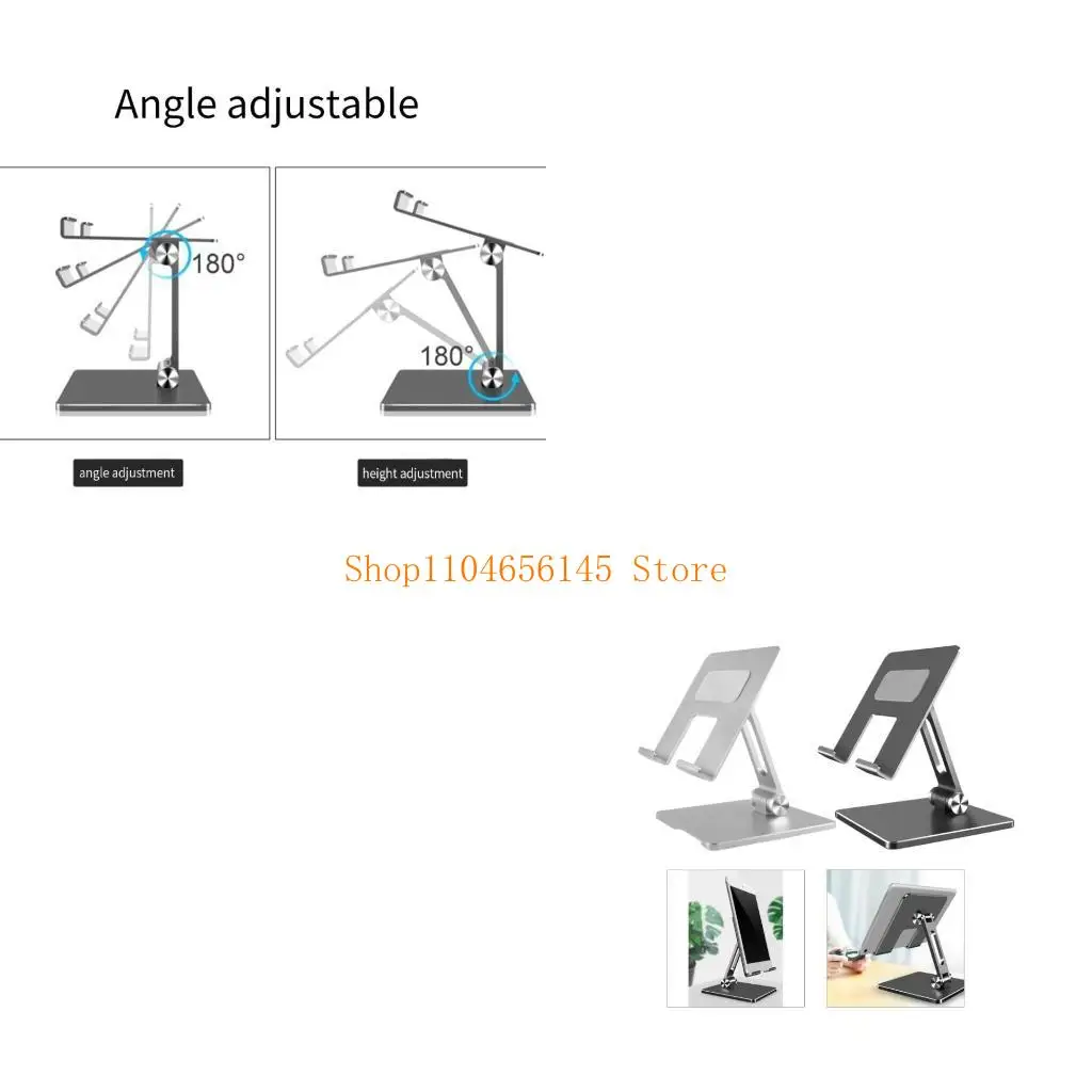 

5asd Adjustable & Foldable Tablet StandPortable Aluminum Holder for Laptop Tablets 13-17inch and Stable Anti-Slip