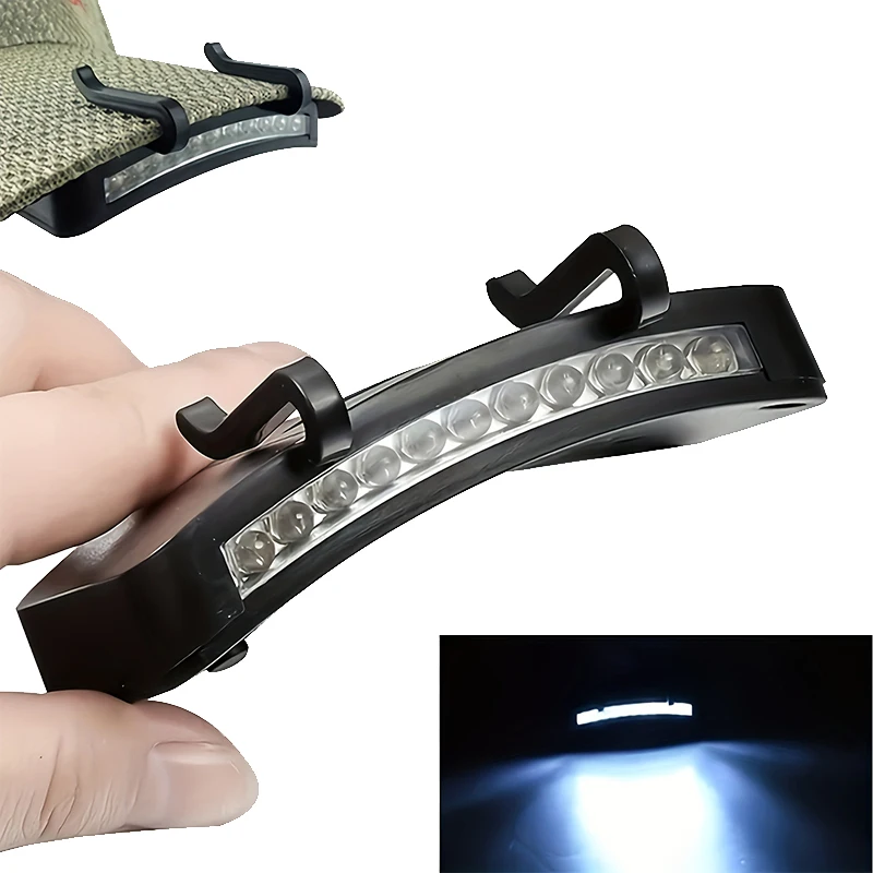 

300LM 11 LED Headlamp Clip on Cap Hat Torch Portable Super Bright 11 Led Head Flashlight for Outdoor Fishing Camping Hunting