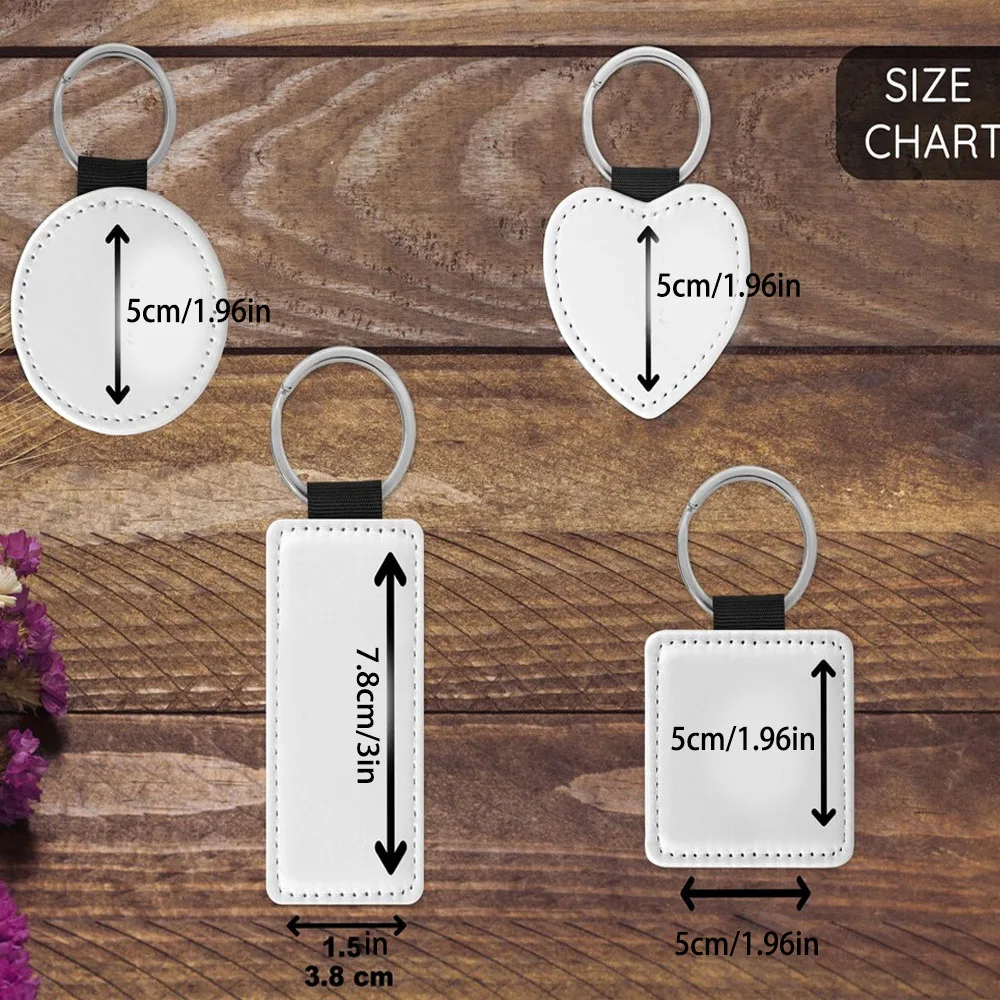 سلاسل المفاتيح الجلدية المخصصة بأشكال مختلفة كما المعلقات الرئيسية مع صور مخصصة إرسال هدية عائلية لصديق بالجملة