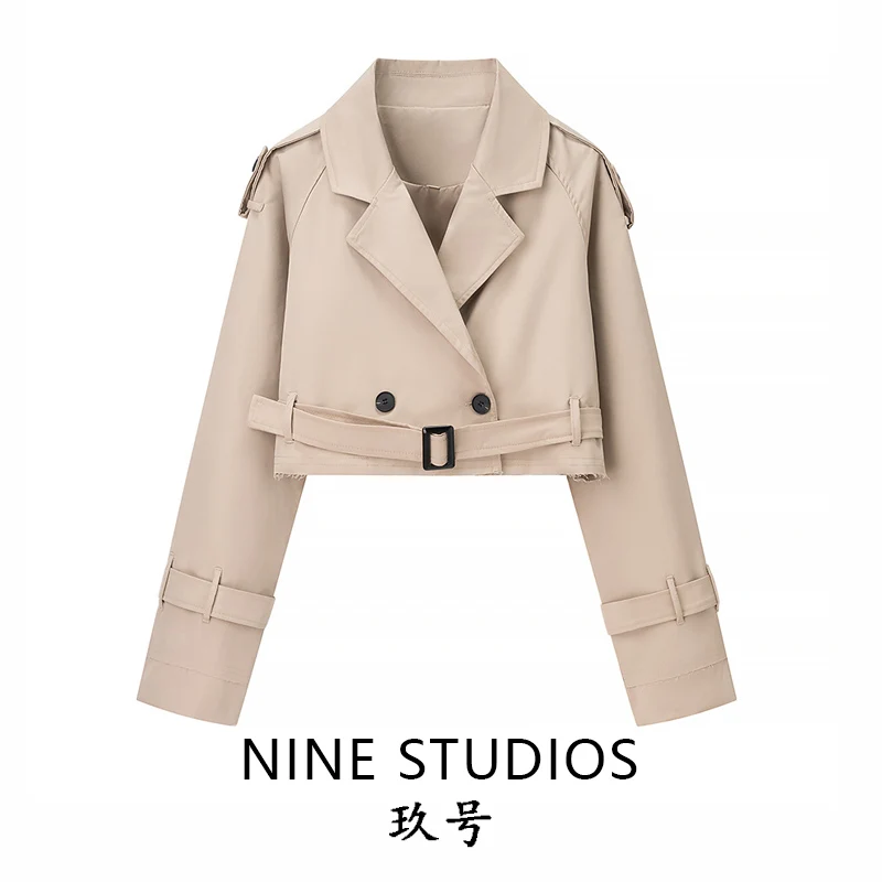 

Женское весеннее пальто Briti Sle ort свободного кроя с поясом, однотонное, прямого силуэта, с длинными рукавами, для повседневной носки