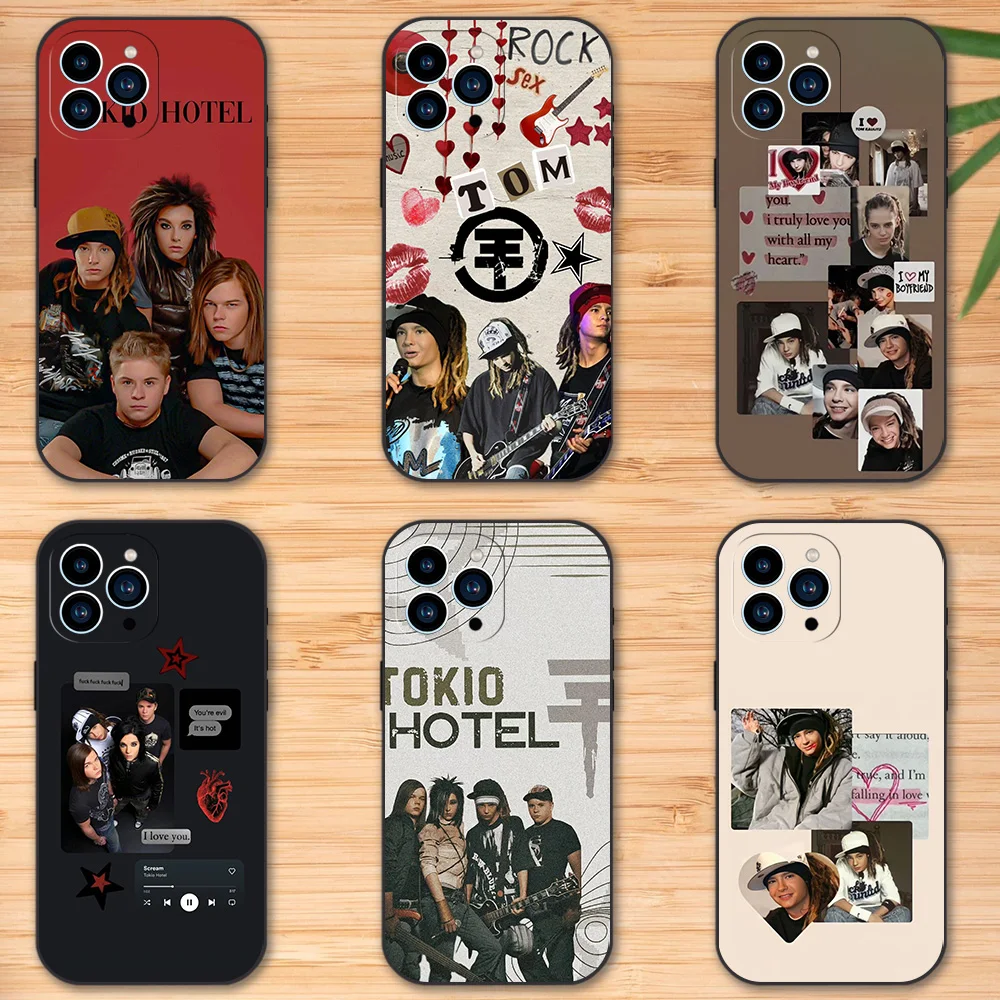 Tom Bill Kaulitz Tokio Hotel Phone Case for iPhone 12 11 13 14 15 16 Max Pro Plus Black Soft Silicone Cover