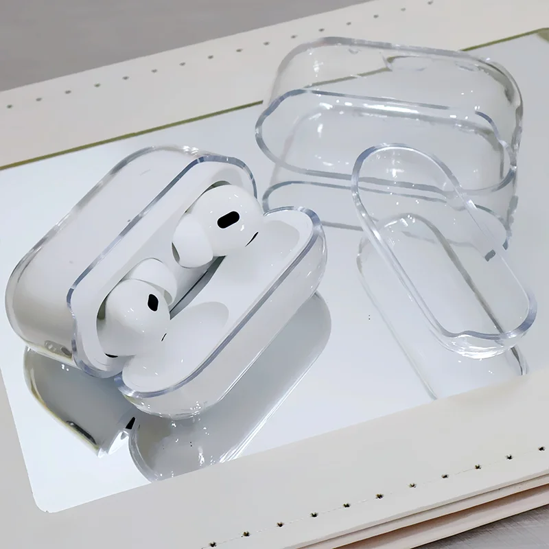 حافظات سماعات أذن شفافة جديدة لأجهزة Airpods 4 /2 /3 حافظة سماعات الرأس حافظة واقية لأجهزة Apple Airpods Pro 2 Airpods