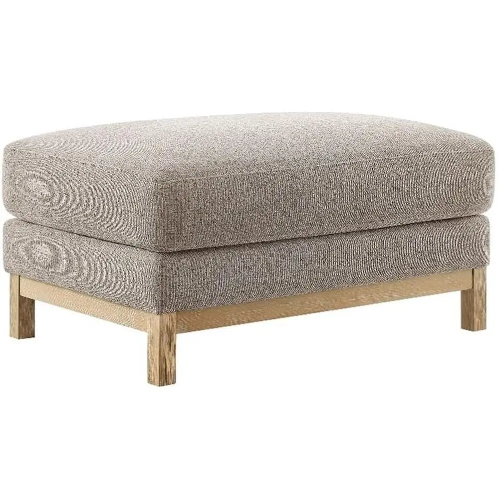 

Pewter Ottoman with Upholstered Seat: Versatile for Living Room, Bedroom, or Lounge