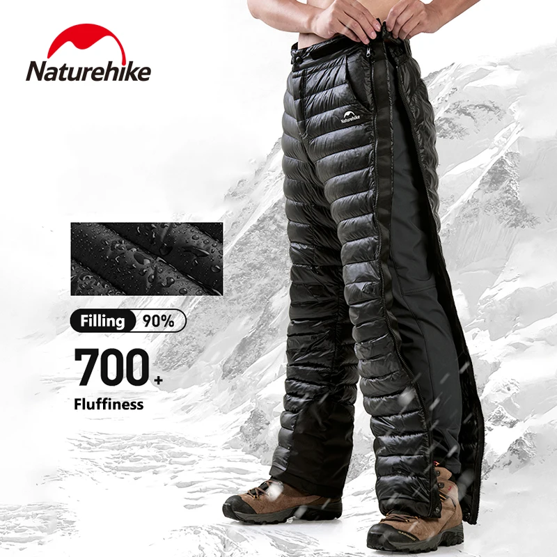 Naturehike Down Pants Ultralight Winter Warm Duck Down Pants Outdoor Camping 700FP Men Waterproof Nylon Trousers