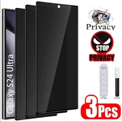UV Liquid Glue Privacy Tempered Glass For Samsung Galaxy S25 S22 S23 S26 Ultra S10 S21 S20 FE S24 Plus Anti Spy Screen Protector