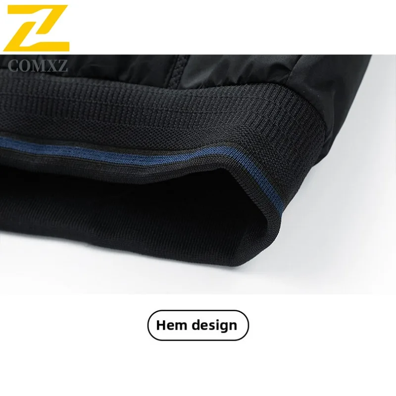 COMXZ Men Outdoor 2025 Jacket Winter American Style Fleece Thermal Cotton-Padded Coat Waterproof Windproof Warm Streetwear
