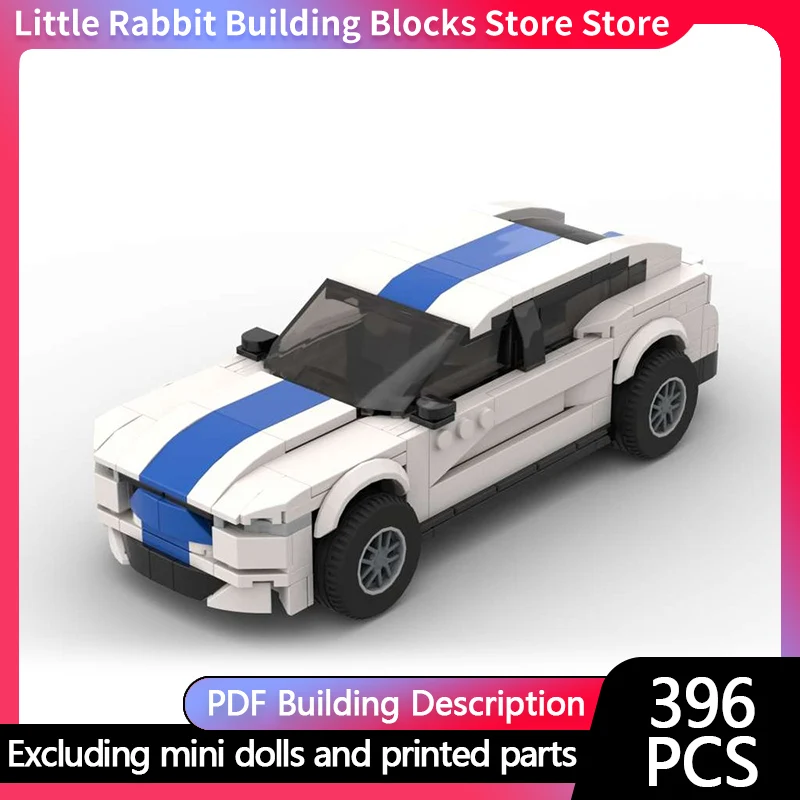 City Car Model MOC Building Bricks Mach E Sport Utility Vehicle Modular Technology Children Holiday Gifts Assemble Toys Suit