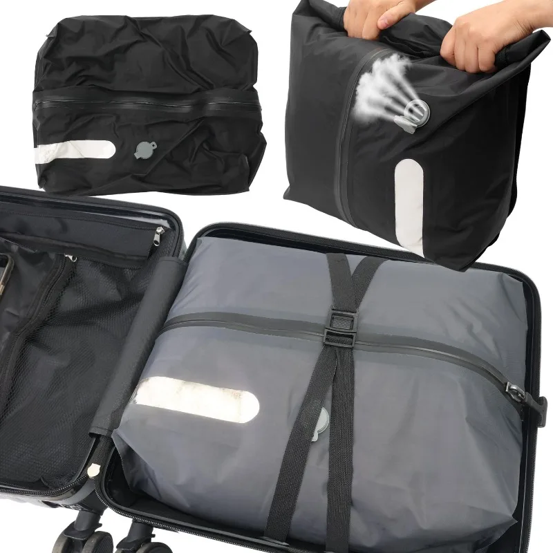 

Многоразовая вакуумная компрессионная сумка для дорожного багажа, вакуумная сумка для хранения чемоданов и рюкзаков, компактные вакуумные пакеты, водонепроницаемые