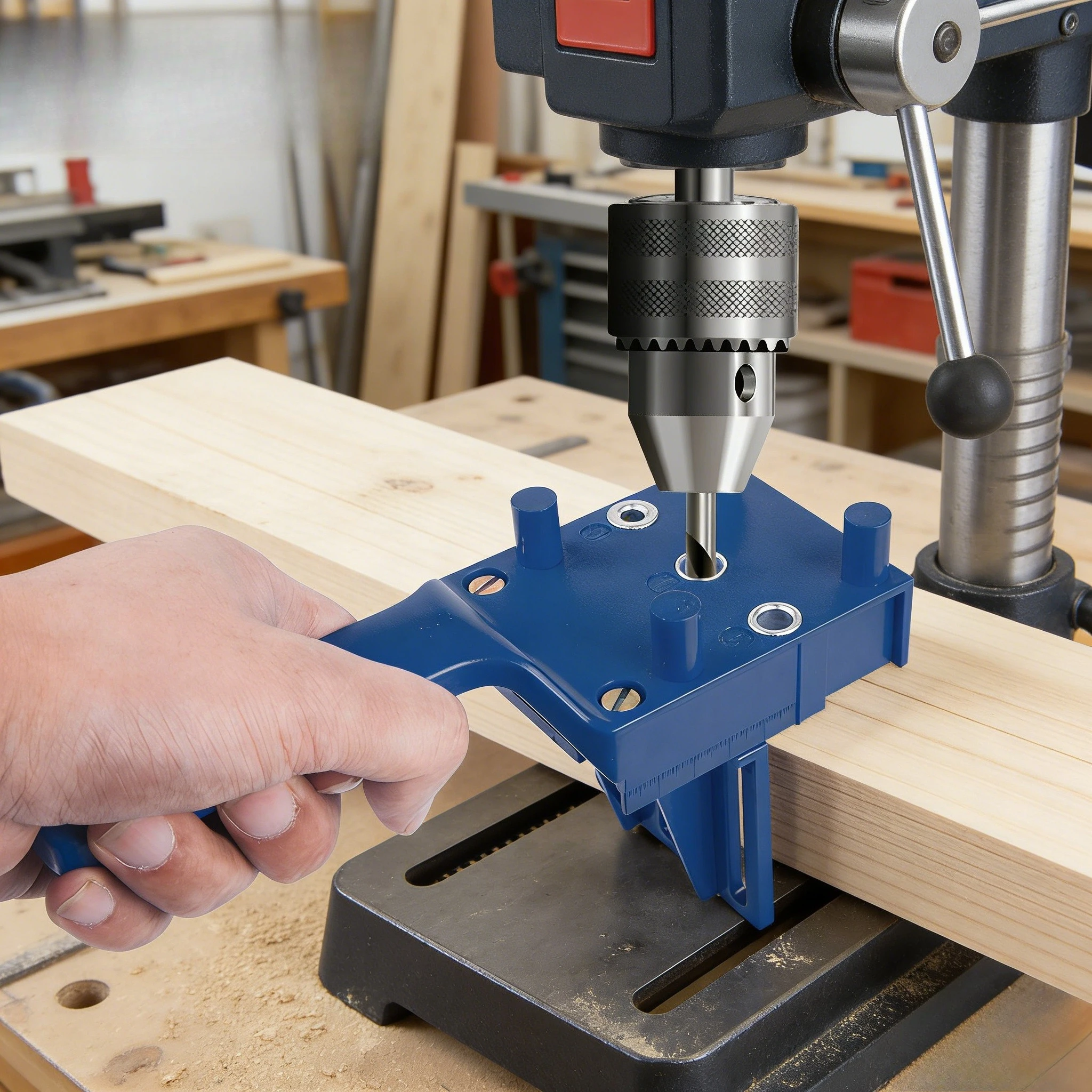 6/8/10mm Drill Bit For Carpentry Straight Hole Locator Clamp Woodworking Dowel Handheld Drill Guide and Hole Saw Tool