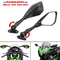 Espejos retrovisores de motocicleta para Kawasaki 2018-2021 Ninja 400 / 2011-2018 Ninja 250 ZX 6R 636 650 300R EX300 espejo de revisión lateral