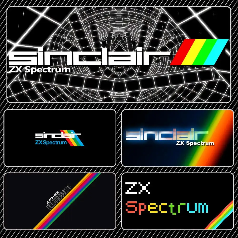 Sinclair ZX Spectrum Mouse Pad Tapetes de Mesa Teclado, Borracha Kawaii, Tapete de Mesa Antiderrapante, XXL,90x40cm