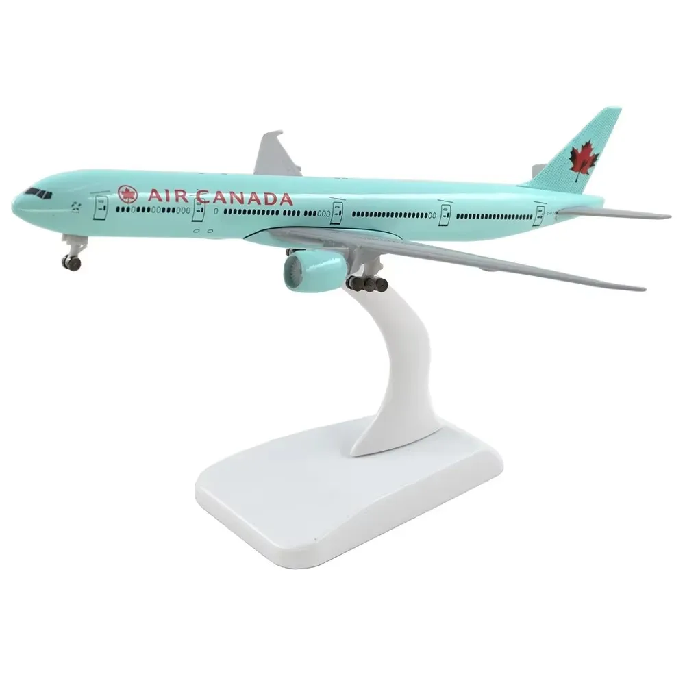 20cm b777 ar canadá boeing 777 modelo de aeronave fundido liga de metal modelo de avião brinquedos com trem de pouso