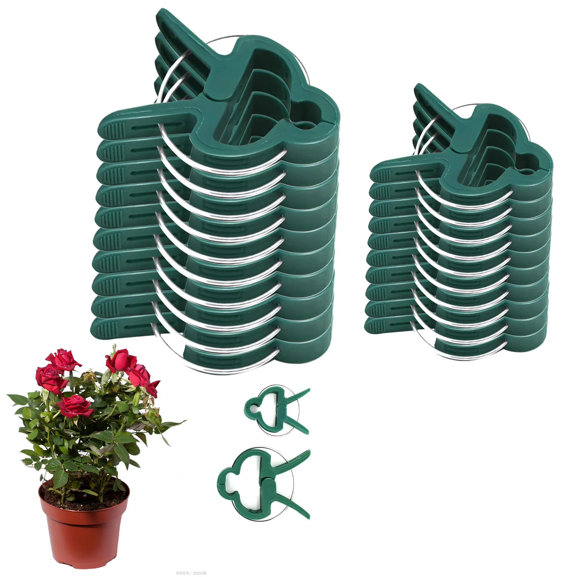 10Pcs Plant Support Clamps Multifunctional Garden Clips for Tomatoes, Orchids & Vines Reusable Strong Grip for Stems Trellises