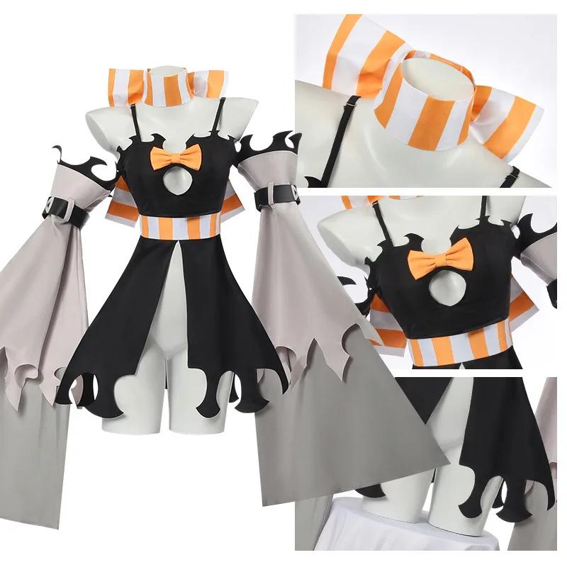 Gachiakuta Amo Empool Cosplay Costume Long Wig Sexy Dress Full Set Carnival Halloween Party Role Play Uniform for Girls - view 2
