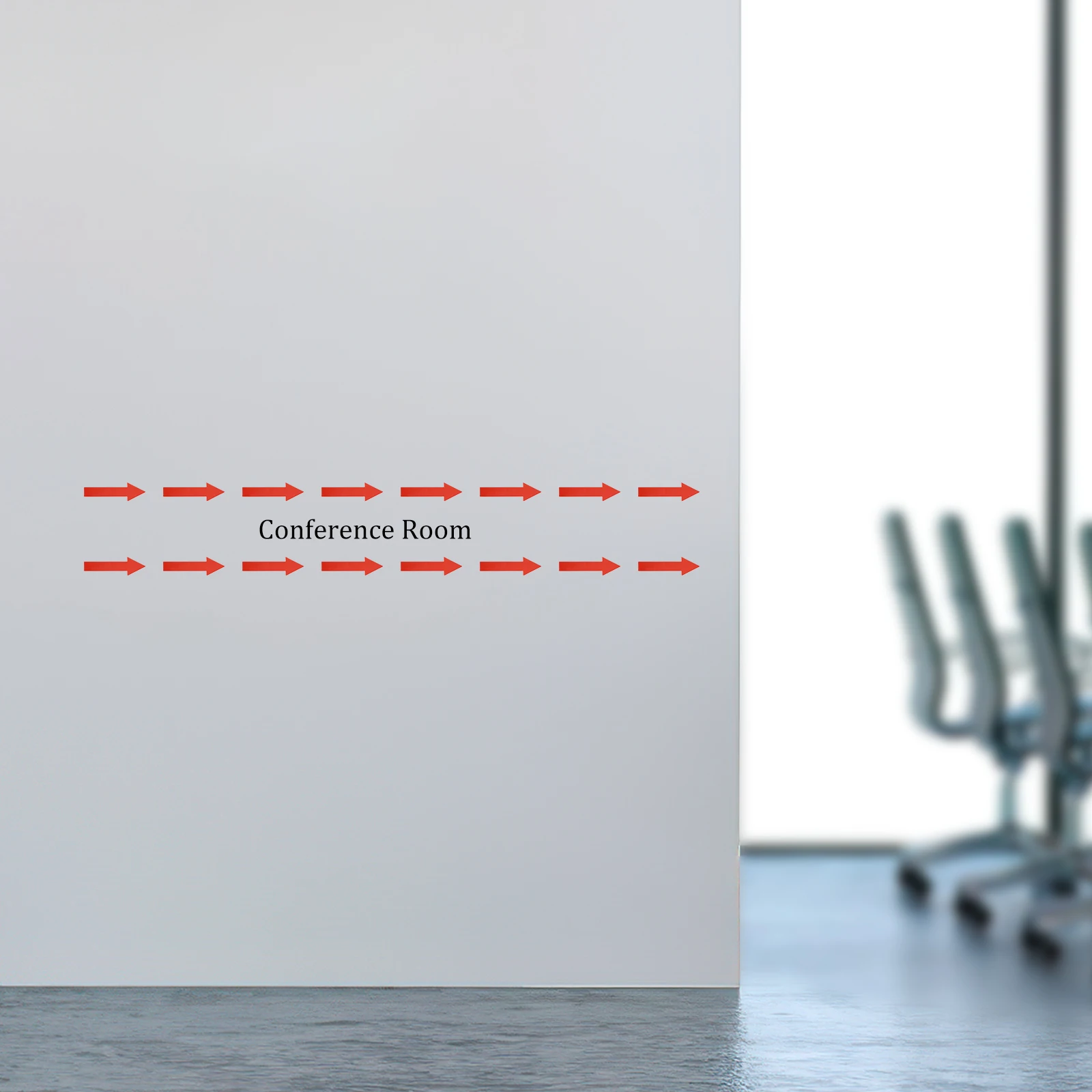 100 قطعة من ملصقات السهم، علامات اتجاهية حمراء للأرضية، إشارة تحذيرية، شارات لاصقة، ملصقات اتجاهية للسلامة #3